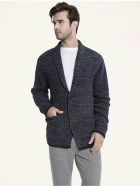 Men's Barefoot Dreams Blue Cardigan